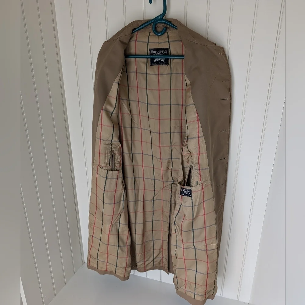 STUNNING Vintage 90s BURBERRY Luxury Designer Trench Long Men Coat - Picture 2 of 15